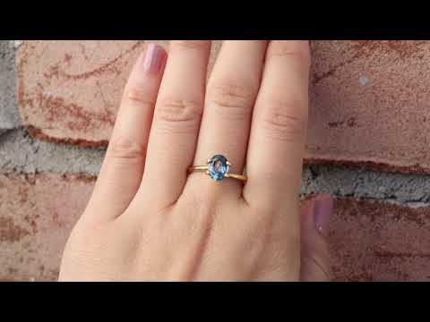 1.39ct Oval Cut Teal Blue Montana Sapphire