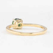 【一点物】オードリーリング ・0.7ct・加熱クイーンズランド産グリーンサファイア・K14YG