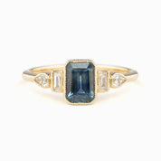 Edith Ring Blue Montana Sapphire, 14k Yellow Gold (One of a kind)