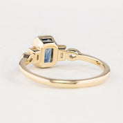 Edith Ring Blue Montana Sapphire, 14k Yellow Gold (One of a kind)