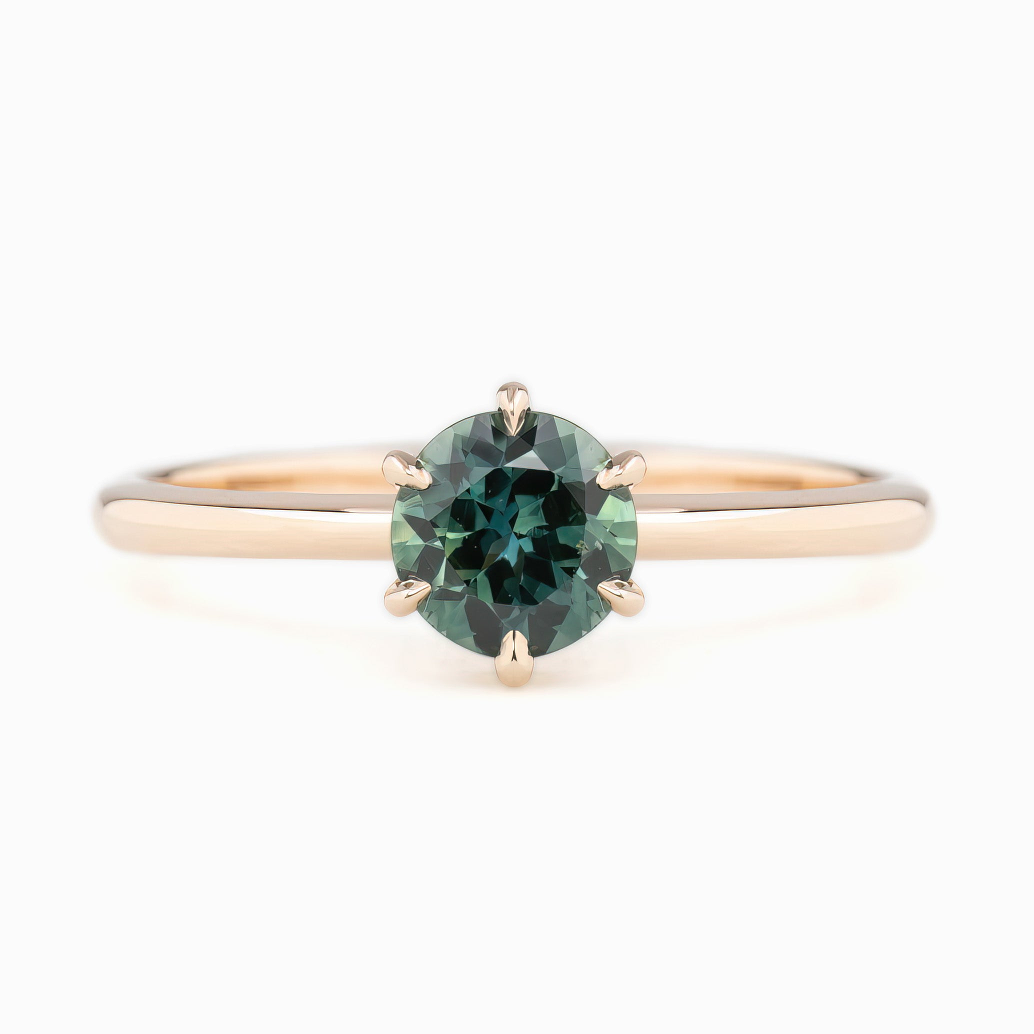 Floryn Ring 0.83ct Parti Blue Green Queensland Sapphire, 14K Rose Gold (One of a kind)