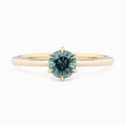 【一点物】フローリンリング ・0.7ct・加熱モンタナ産ライトブルーサファイア・K14YG