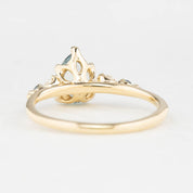 Estel Fleur Ring, 1.22ct Light Blue Madagascar Sapphire, 14K Yellow Gold (One of a kind)