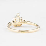Estel Fleur Ring 1.5ct Light Green Madagascar Sapphire, 14K Yellow Gold (One of a kind)