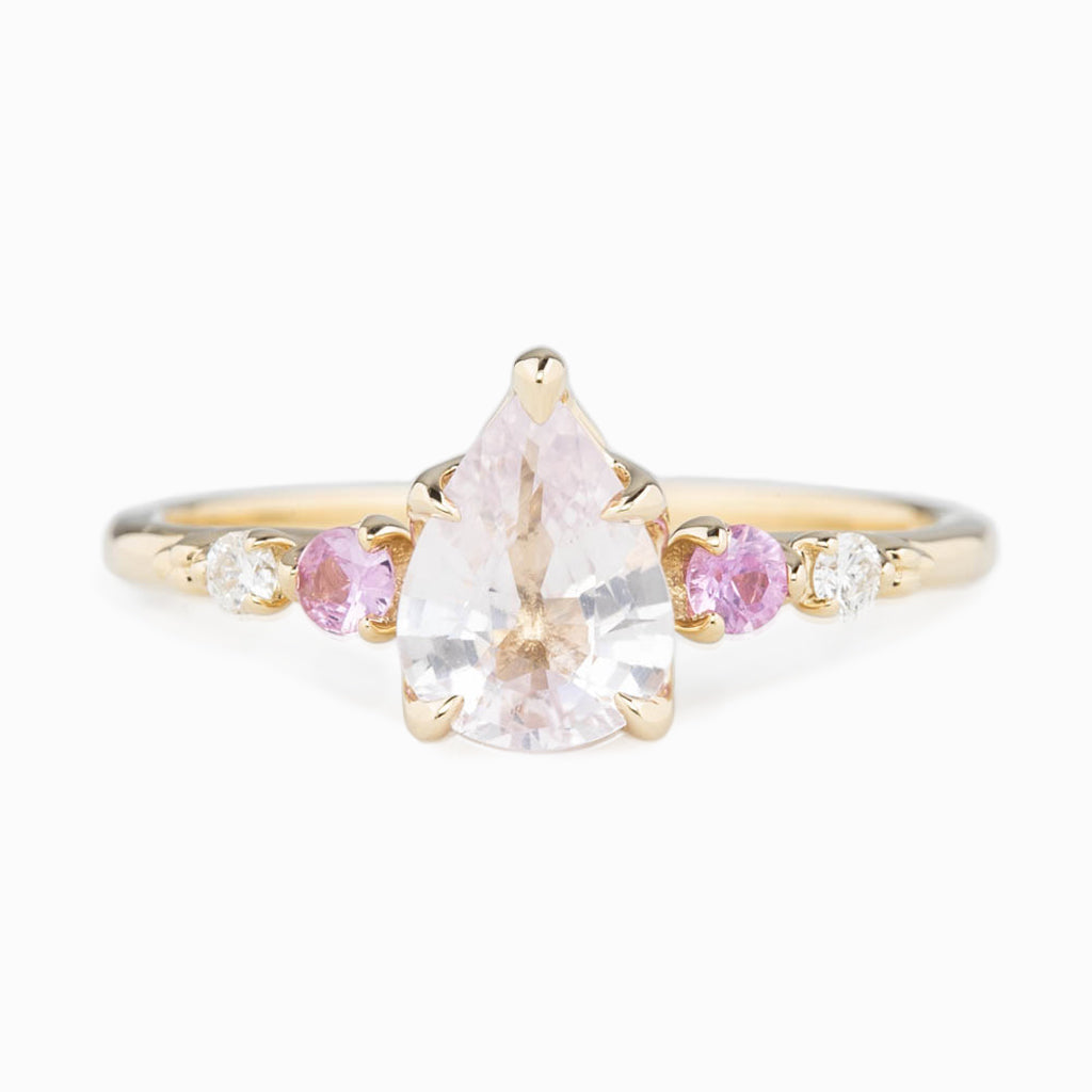 【一点物】エステルリュックスリング ・1.18ct・非加熱マダガスカル産ライトピンクサファイア・K14YG