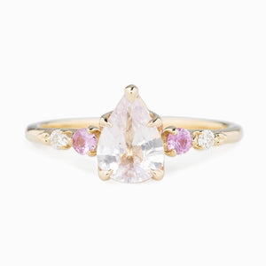Estel Fleur Ring, 1.18ct Pink Madagascar Sapphire