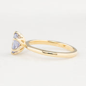 Floryn Ring 1.22ct Light Blue Unheated Sapphire, 14K Yellow Gold (One of a kind)