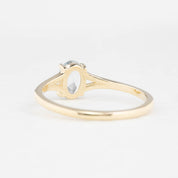 Kylie Ring 0.57ct Light Blue Madagascar Sapphire, 14K Yellow Gold