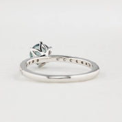 【一点物】マリアリュックスリング ・0.98ct・加熱モンタナ産ティールブルーサファイア・K14WG