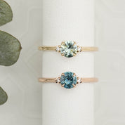 【一点物】ソフィアリング ・0.83ct・モンタナ産アクアブルーグリーンサファイア・K14YG