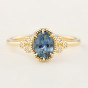 Celine Ring - 0.96ct Teal Blue Montana Sapphire (One of a kind)
