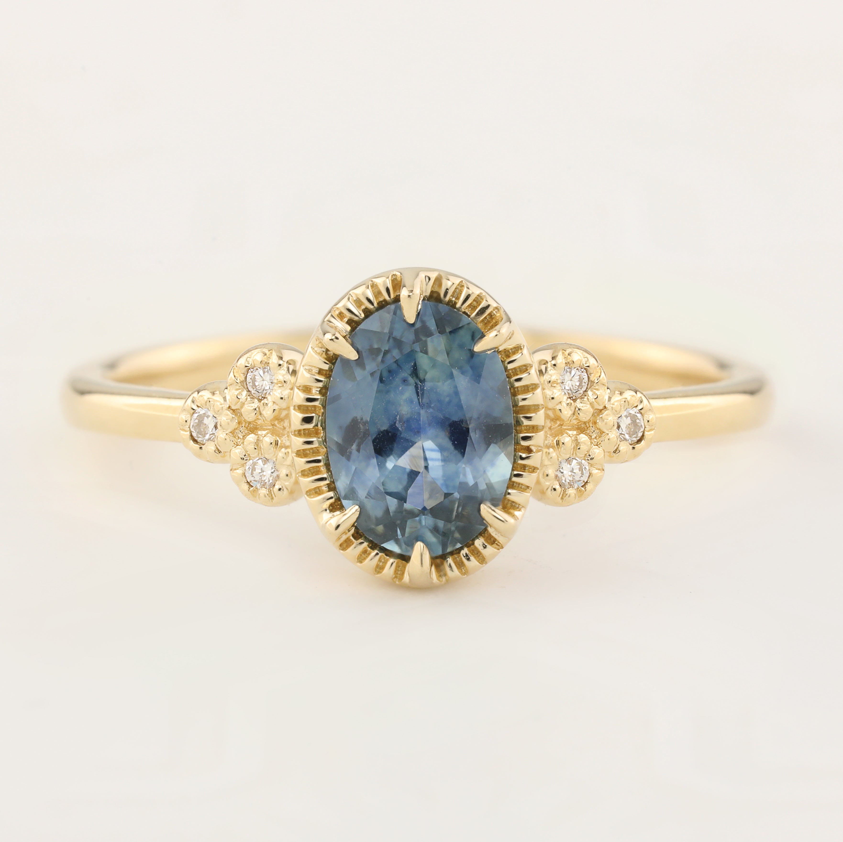 Celine Ring - 0.96ct Teal Blue Montana Sapphire (One of a kind)