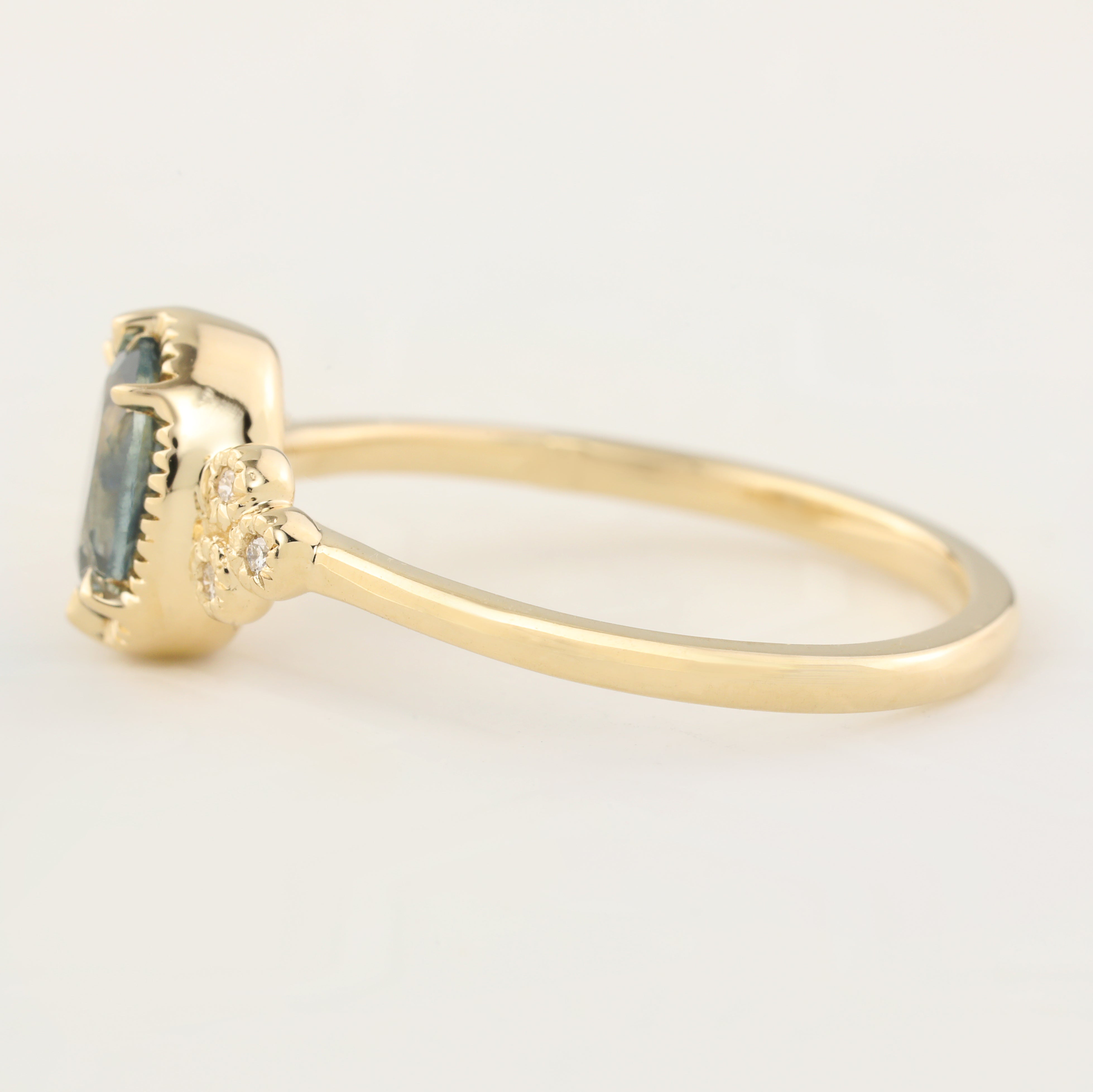 Celine Ring - 0.96ct Teal Blue Montana Sapphire (One of a kind)