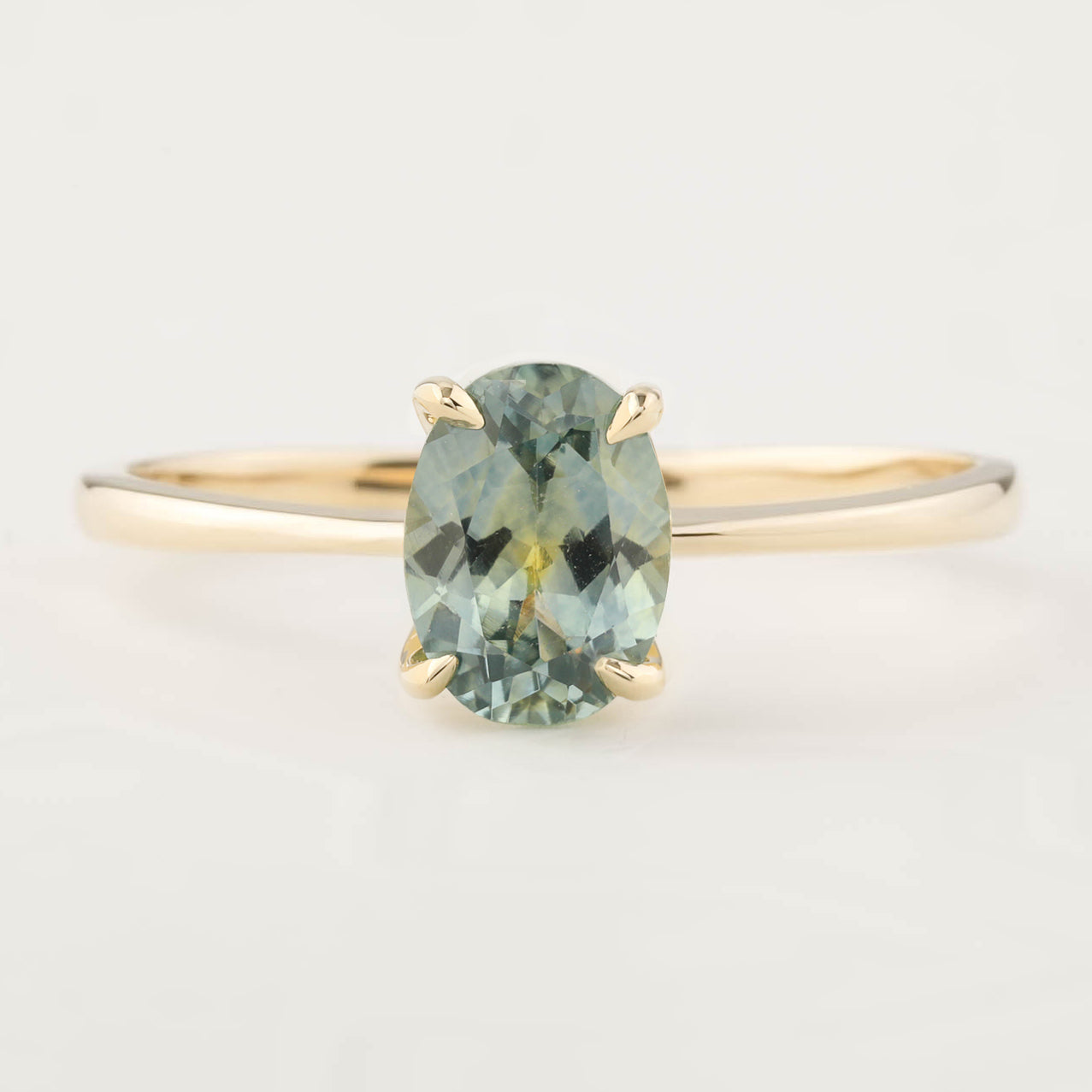 Nina Ring - 1.04ct Light Green MontanaSapphire (One of a kind)