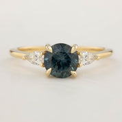 Olivia Ring - GIA Certified 1.41ct Blue Green Montana Sapphire (One of a kind)