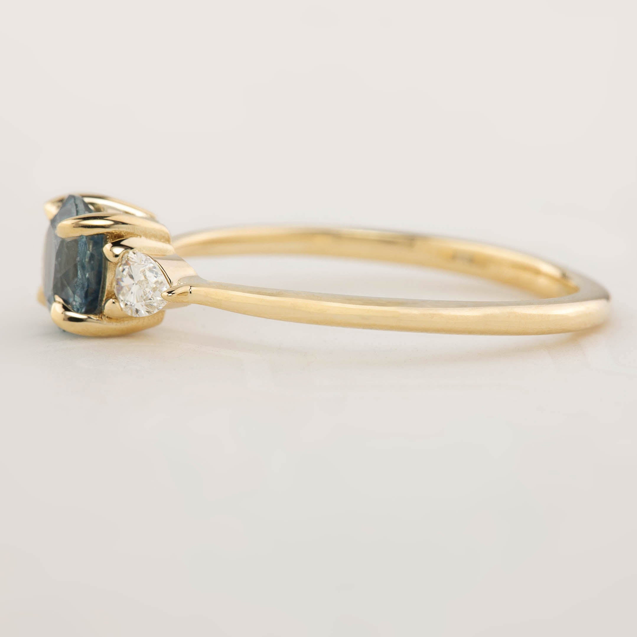 Olivia Ring - 0.9ct Teal Blue Montana Sapphire (One of a kind)