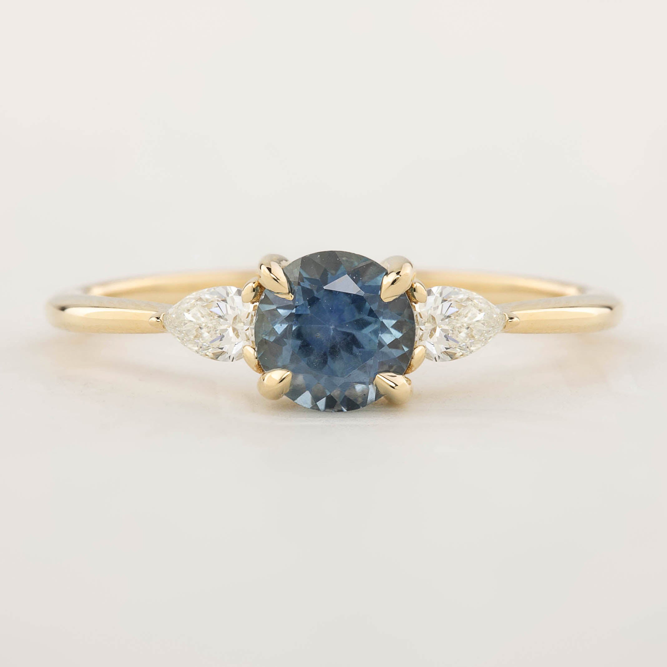 Olivia Ring - 0.9ct Teal Blue Montana Sapphire (One of a kind)
