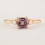 Estel Ring - 1.13ct Cushion Cut Fuchsia Pink Spinel, 14k Rose Gold (One of a kind)