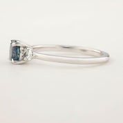 Emilie Ring - 0.85ct Blue Montana Sapphire (One of a kind)