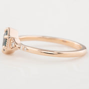 【一点物】アガサリング ・0.70ct・加熱モンタナ産ブルーグリーンサファイア・K14RG