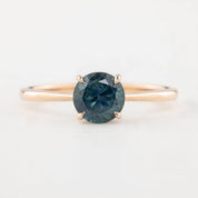 Nina Ring - 0.87ct Blue Green Montana Sapphire, 14k Rose Gold (One of a kind)