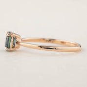 Nina Ring - 0.87ct Blue Green Montana Sapphire, 14k Rose Gold (One of a kind)
