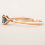 サラリング　ブルーモンタナサファイア　0.77ct　14Kローズゴールド　