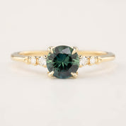 Estel Fleur Four Prongs Ring - 1.18ct Parti Teal Blue Green Queensland Sapphire (One of a kind)