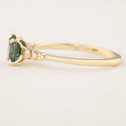 Estel Fleur Four Prongs Ring - 1.18ct Parti Teal Blue Green Queensland Sapphire (One of a kind)