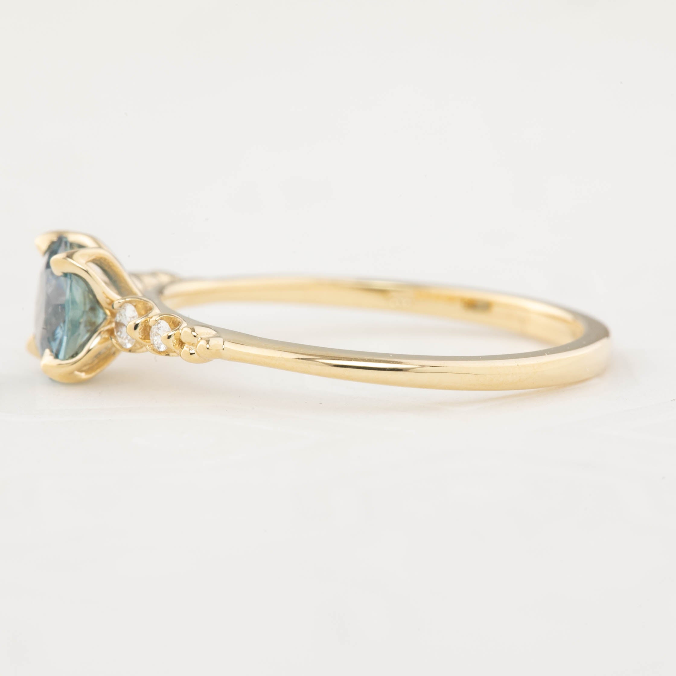 Estel Luxe Ring - 0.77ct Teal Blue Montana Sapphire (One of a kind)