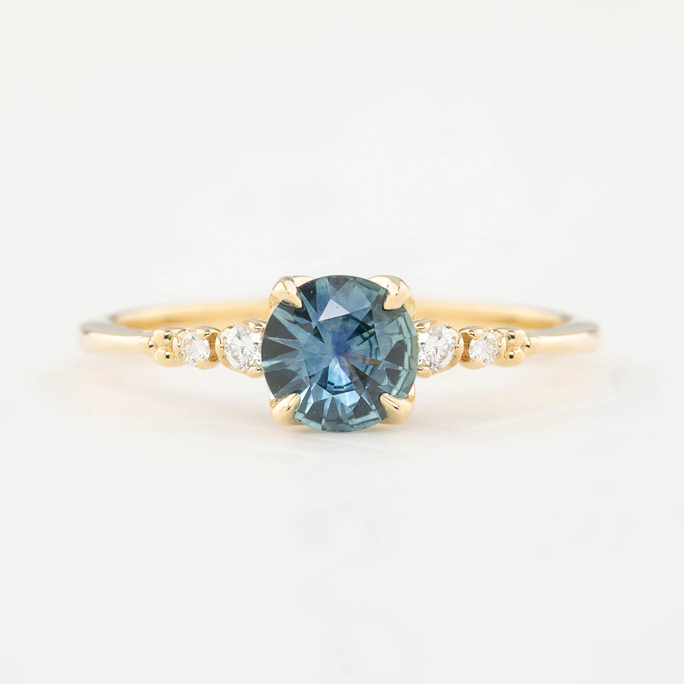 Estel Luxe Ring - 0.77ct Teal Blue Montana Sapphire (One of a kind)