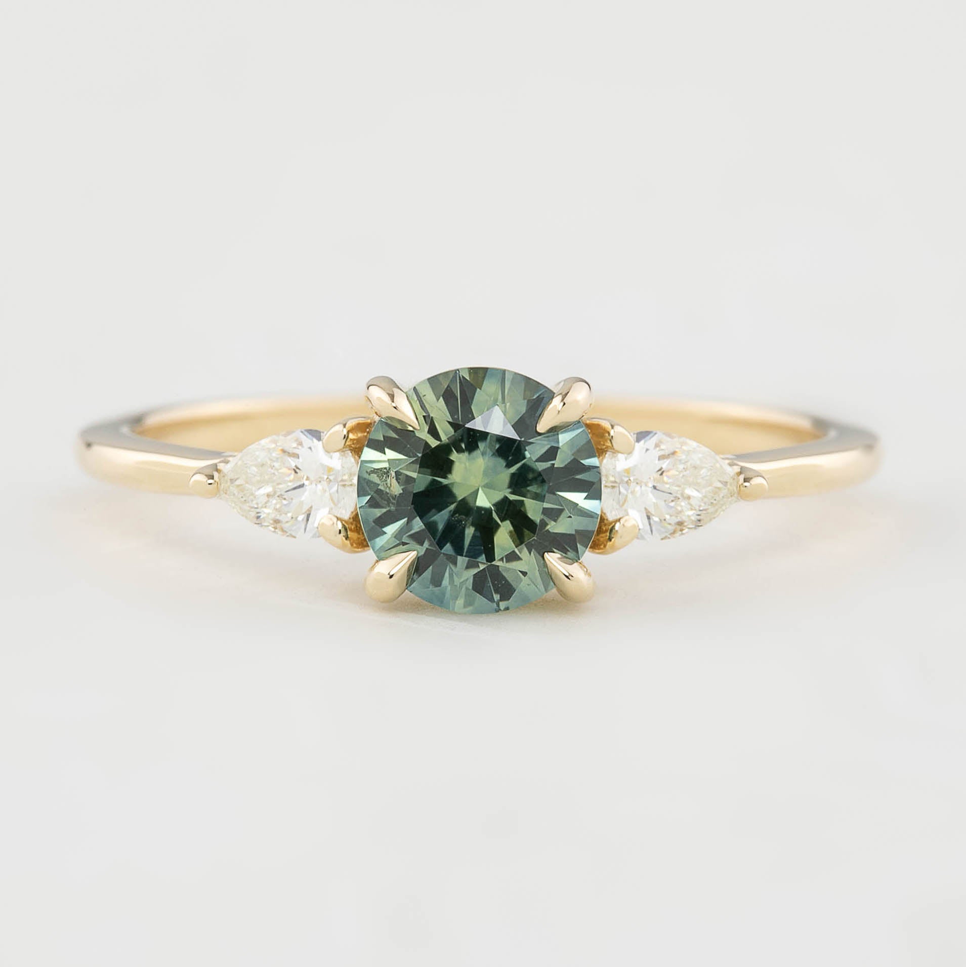 Olivia Ring - 0.87ct Green Montana Sapphire (One of a kind)