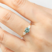 Olivia Ring - 0.87ct Green Montana Sapphire (One of a kind)