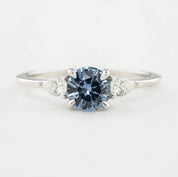 Olivia Ring - 0.90ct Blue Montana Sapphire, 14k white gold (One of a kind)