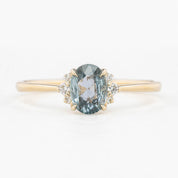 【即日配送】レナリング ・0.67ct・非加熱マダガスカル産ライトブルーサファイア・K14YG