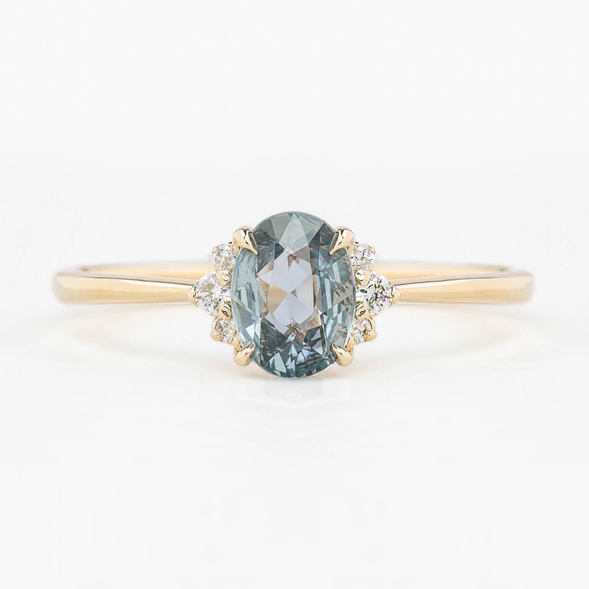 【即日配送】レナリング ・0.67ct・非加熱マダガスカル産ライトブルーサファイア・K14YG