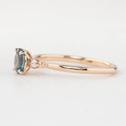 Estel Ring - 0.78ct Blue Montana Sapphire, 14k Rose Gold (One of a kind)