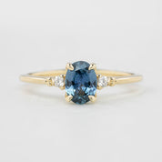 Estel Ring - 0.96ct Blue Green Montana Sapphire (One of a kind)
