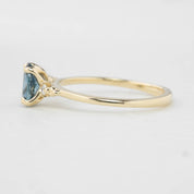 Estel Ring - 0.96ct Blue Green Montana Sapphire (One of a kind)