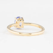 Audrey Ring 1.02ct Lavender Blue Ceylon Sapphire, 14K Yellow Gold (One of a kind)