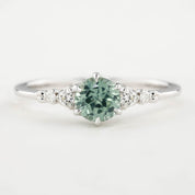 Estel Fleur Six Prongs Ring - 0.75ct Icy Blue Mint Queensland Sapphire (One of a kind)