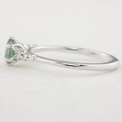 Estel Fleur Six Prongs Ring - 0.75ct Icy Blue Mint Queensland Sapphire (One of a kind)