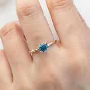 Sara Ring - 0.97ct Ocean Blue Montana Sapphire (One of a kind)