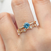 Sara Ring - 0.97ct Ocean Blue Montana Sapphire (One of a kind)