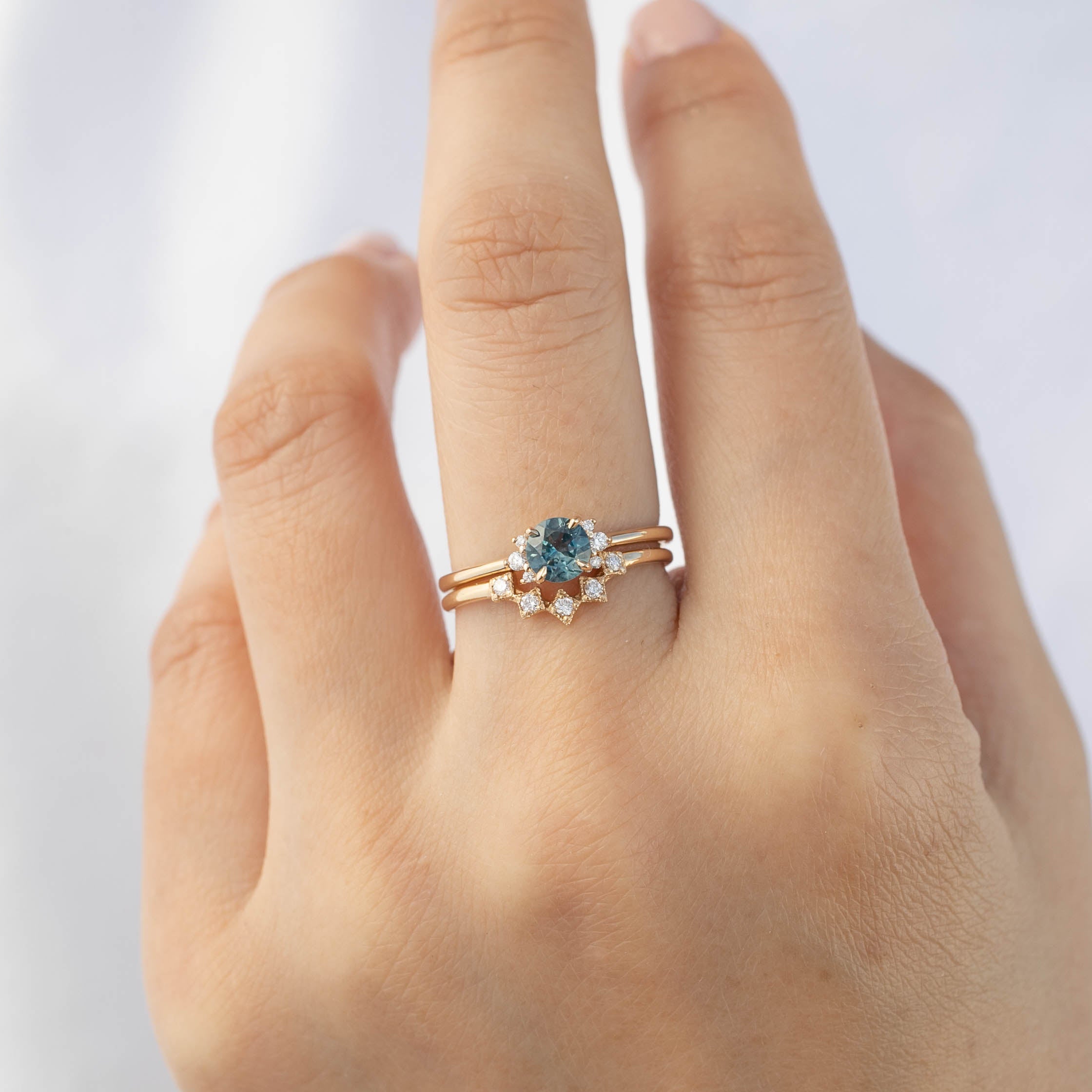 【即日配送】レナリング ・0.65ct・モンタナ産ブルーサファイア・K14YG
