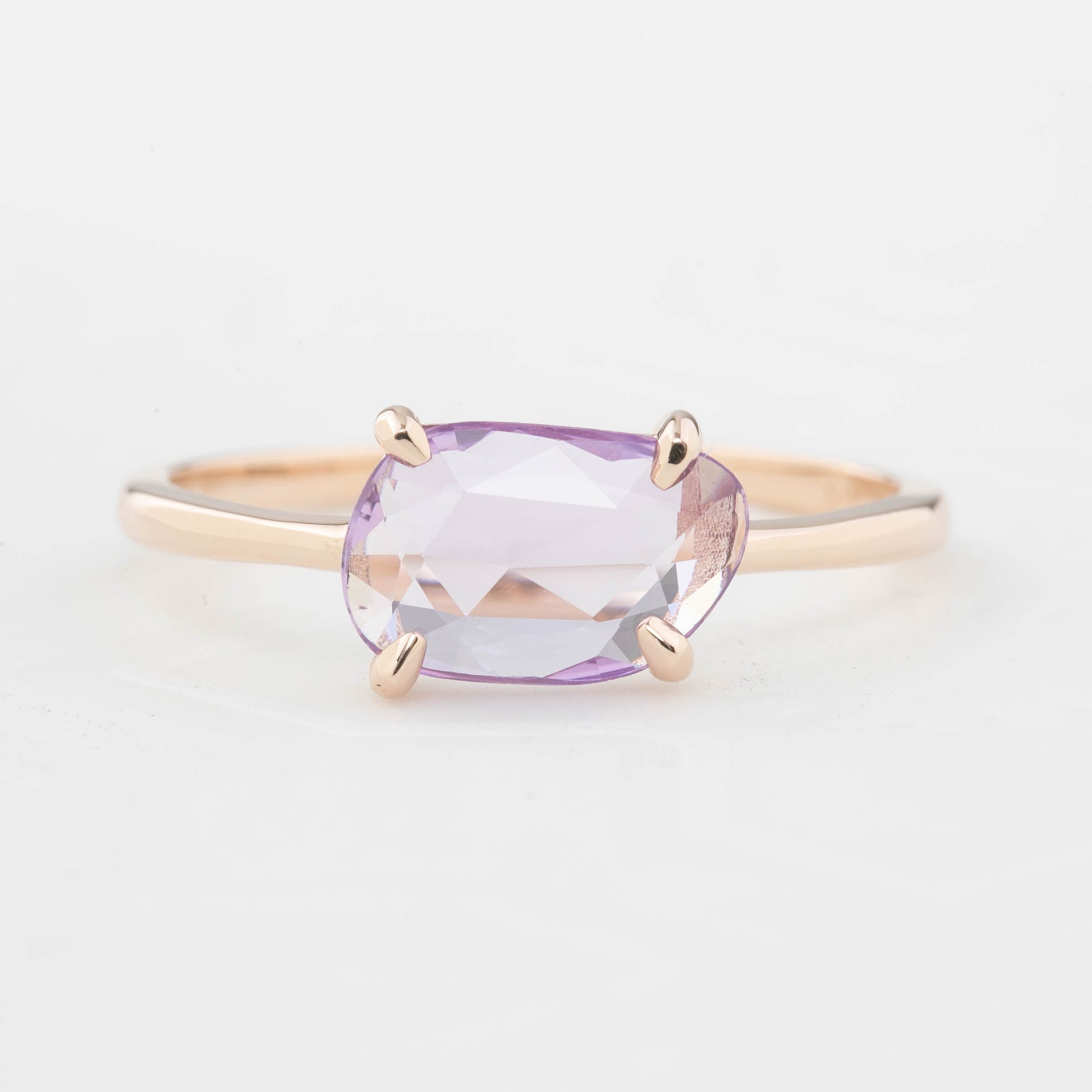 リサリング　非加熱　ピンクマダガスカルサファイア　1.22ct　14Kローズゴールド