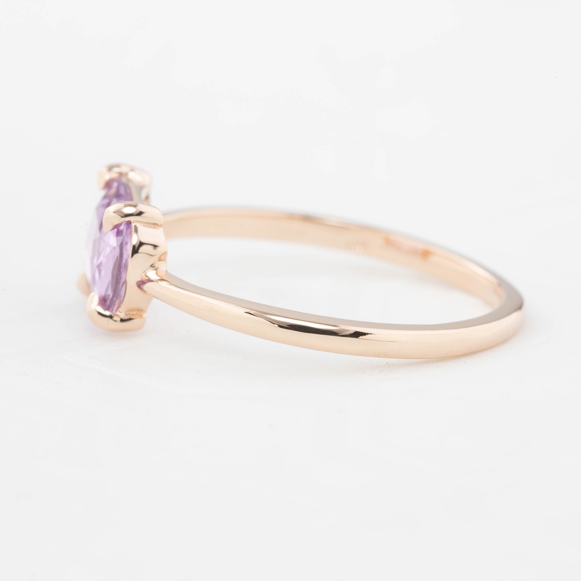 リサリング　非加熱　ピンクマダガスカルサファイア　1.22ct　14Kローズゴールド