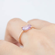 リサリング　非加熱　ピンクマダガスカルサファイア　1.22ct　14Kローズゴールド