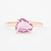Lisa Ring - 1.43ct Unheated Organic Cut Pink Sapphire, 14k rose gold (One of a kind)