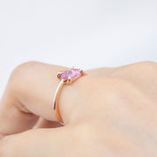 Lisa Ring - 1.43ct Unheated Organic Cut Pink Sapphire, 14k rose gold (One of a kind)